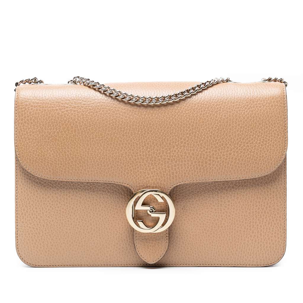 Gucci Medium Dollar Calfskin Interlocking G Crossbody