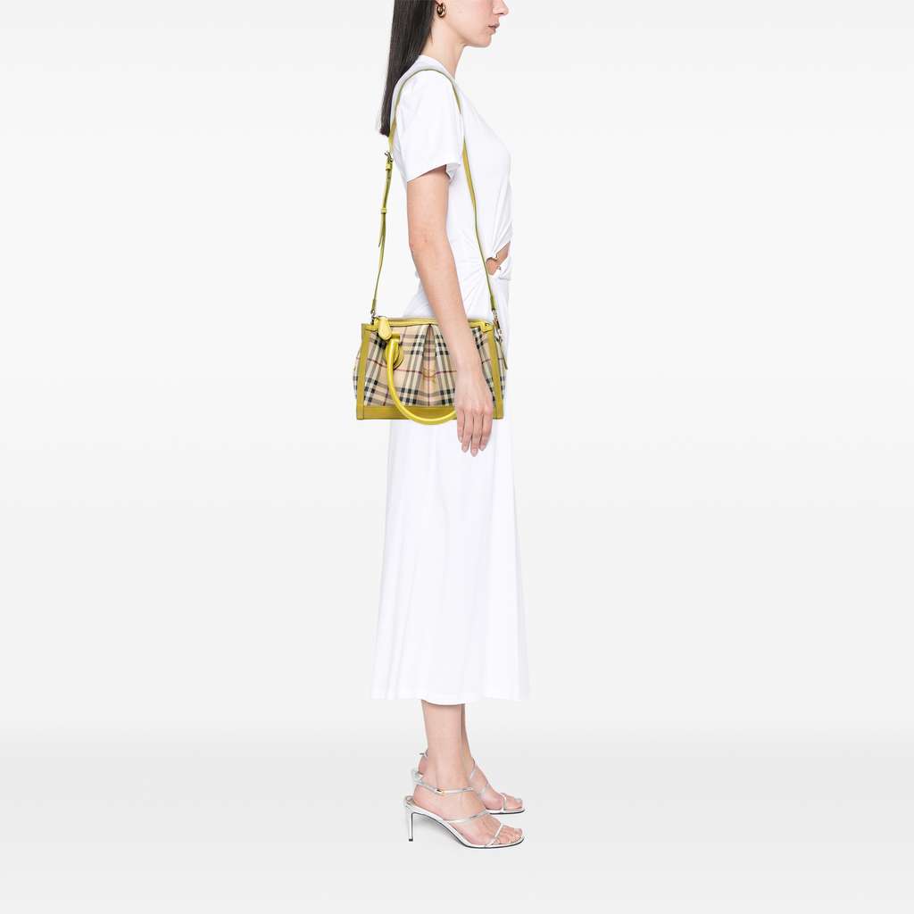 Burberry Haymarket Check Coated Canvas Pilgrim  Satchel - Detail 2