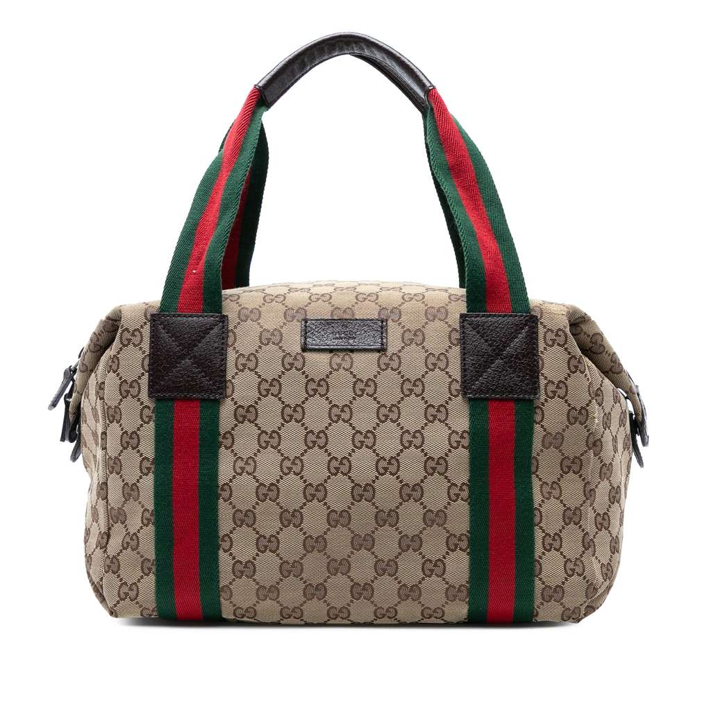 Gucci GG Canvas Web Duffle Bag