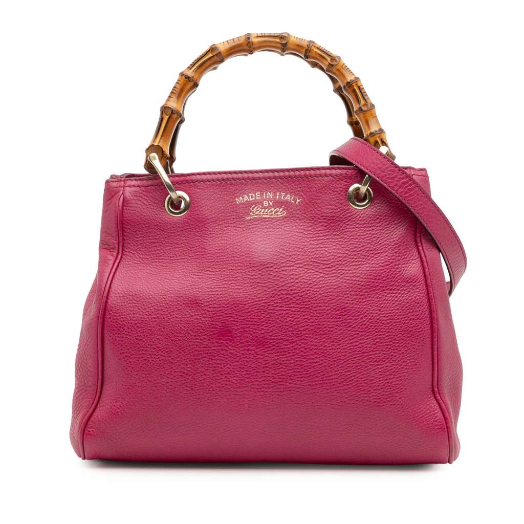 Gucci Small Calfskin Bamboo Shopper Satchel