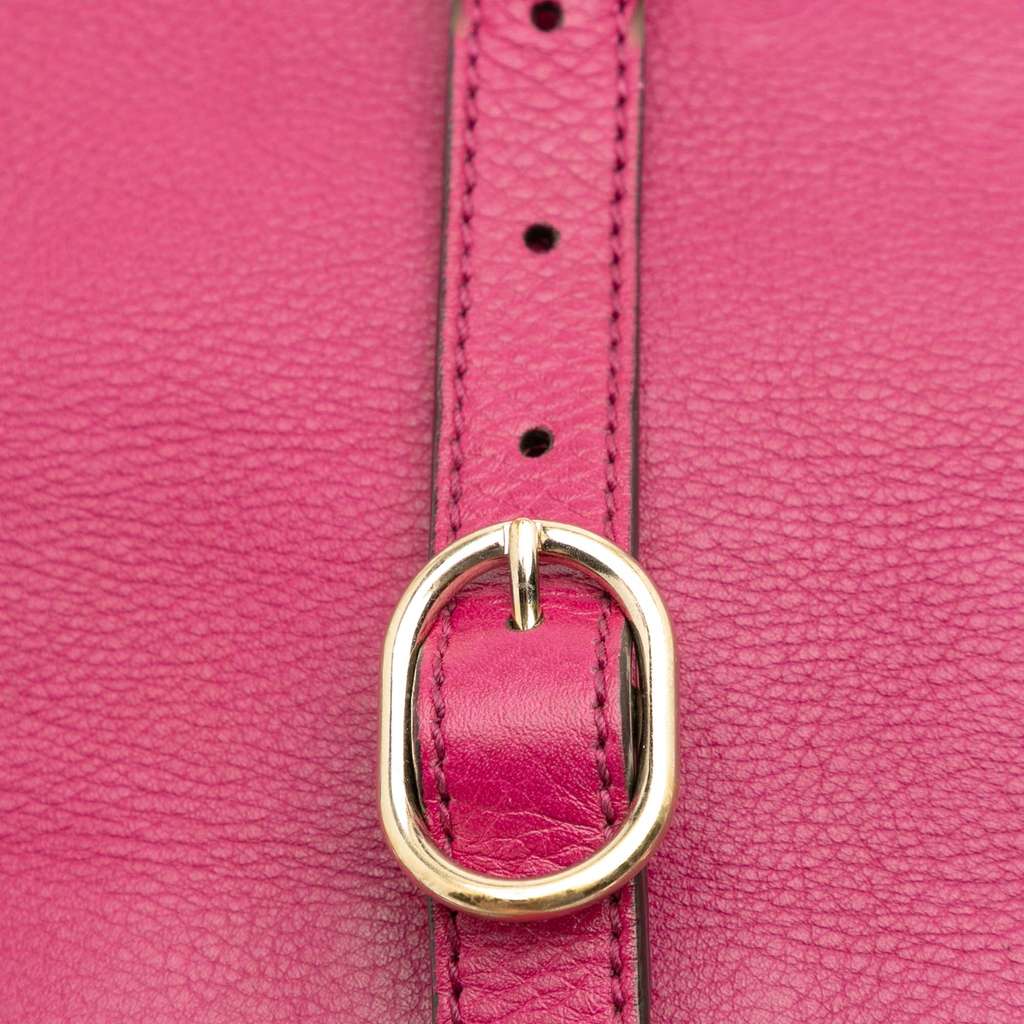 Gucci Small Calfskin Bamboo Shopper Satchel - Image 10