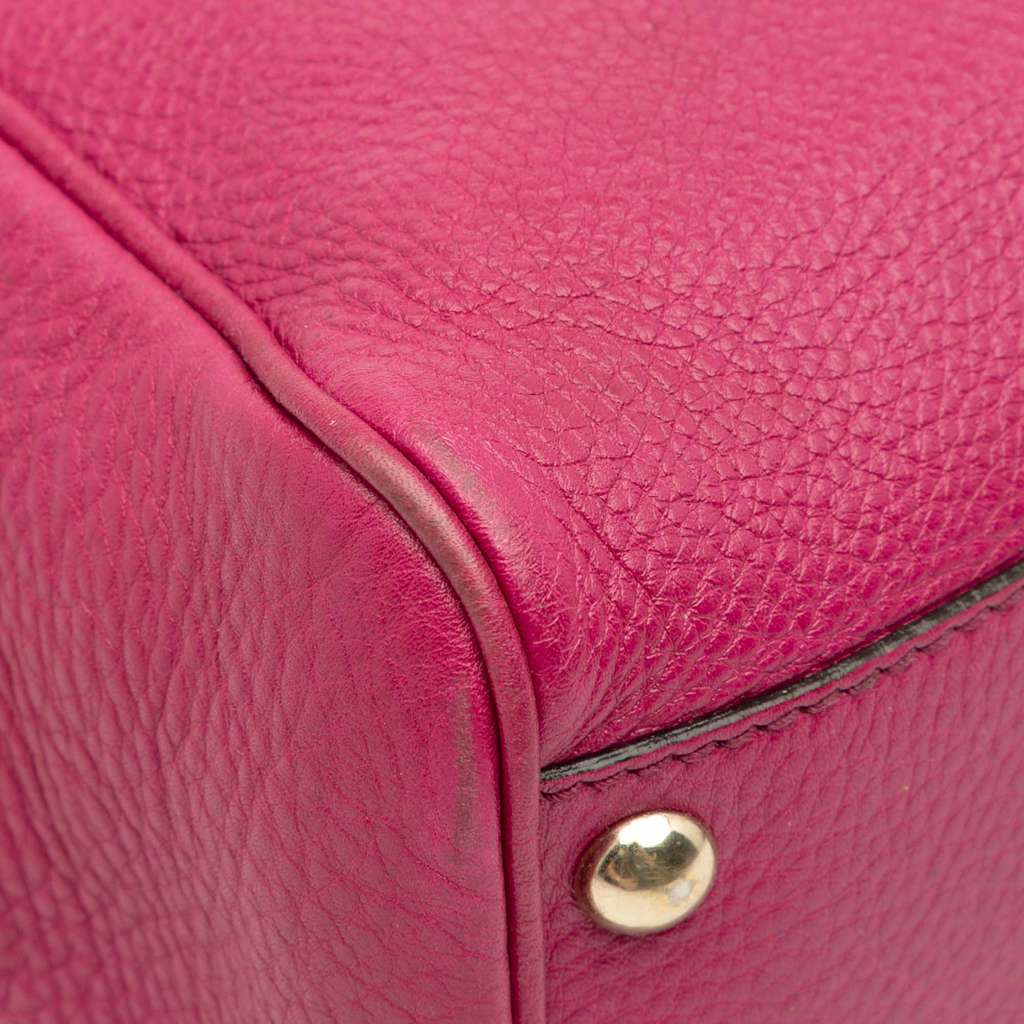 Gucci Small Calfskin Bamboo Shopper Satchel - Image 11