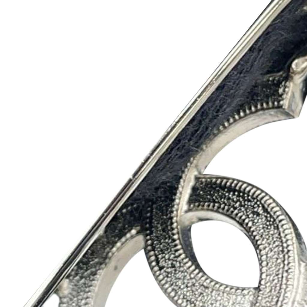 Chanel Gold Plated CC Rhinestones Star Brooch - Side view