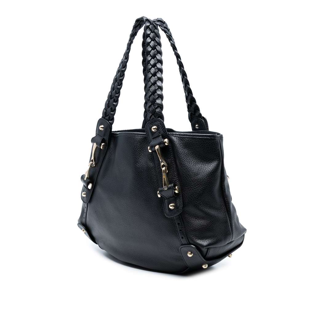 Gucci Leather Horsebit Pelham Shoulder Bag - Back view