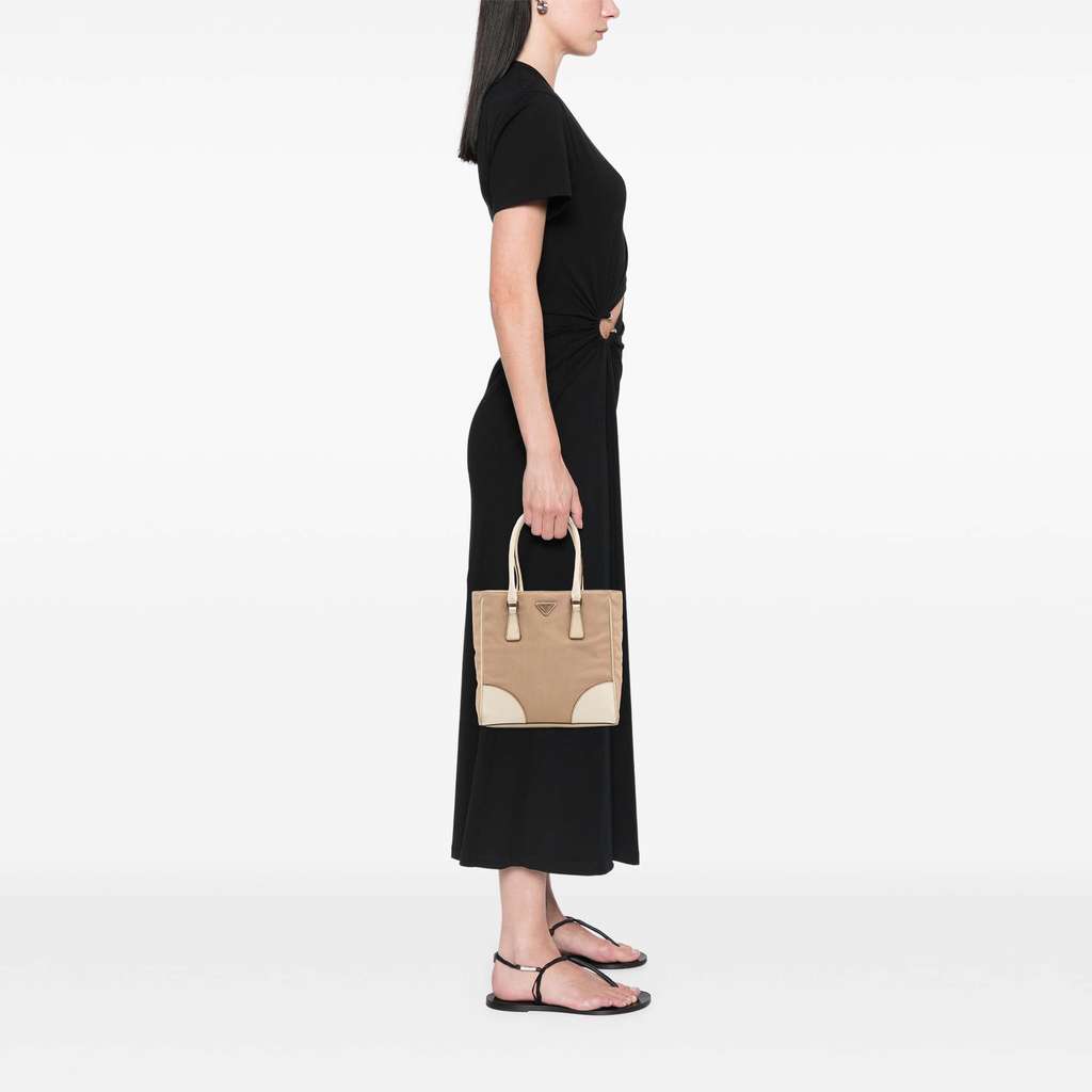Prada Cinghiale Trimmed Canvas Canapa Tote - Image 14