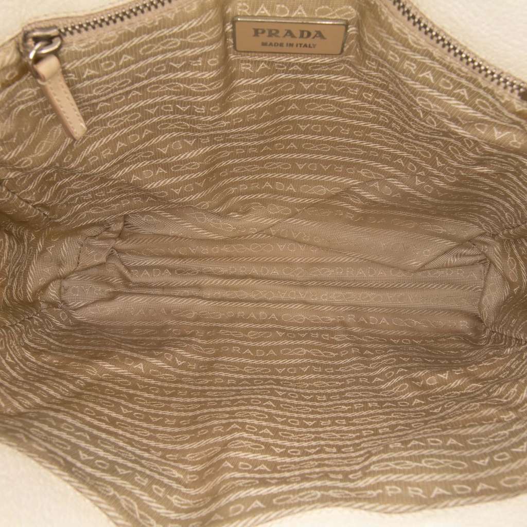 Prada Cinghiale Trimmed Canvas Canapa Tote - 4