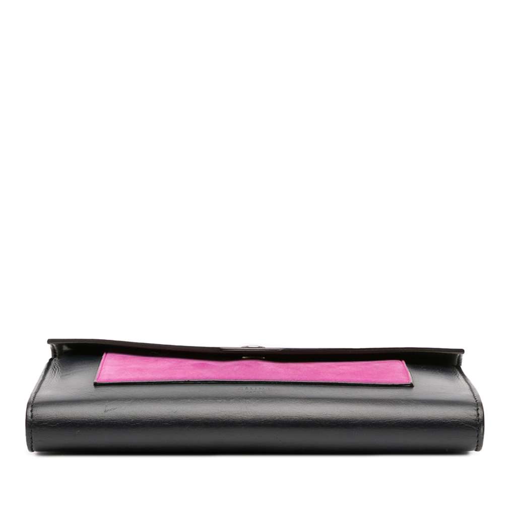 Celine Bicolor Leather Pocket Envelope Wallet On Chain - Image 6