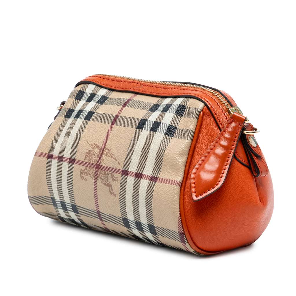 Burberry Haymarket Check Coated Canvas Crossbody - Back view