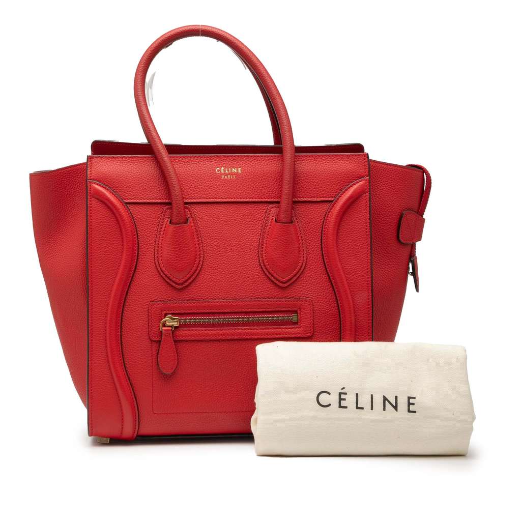 Celine Micro Calfskin Luggage Tote - Image 10