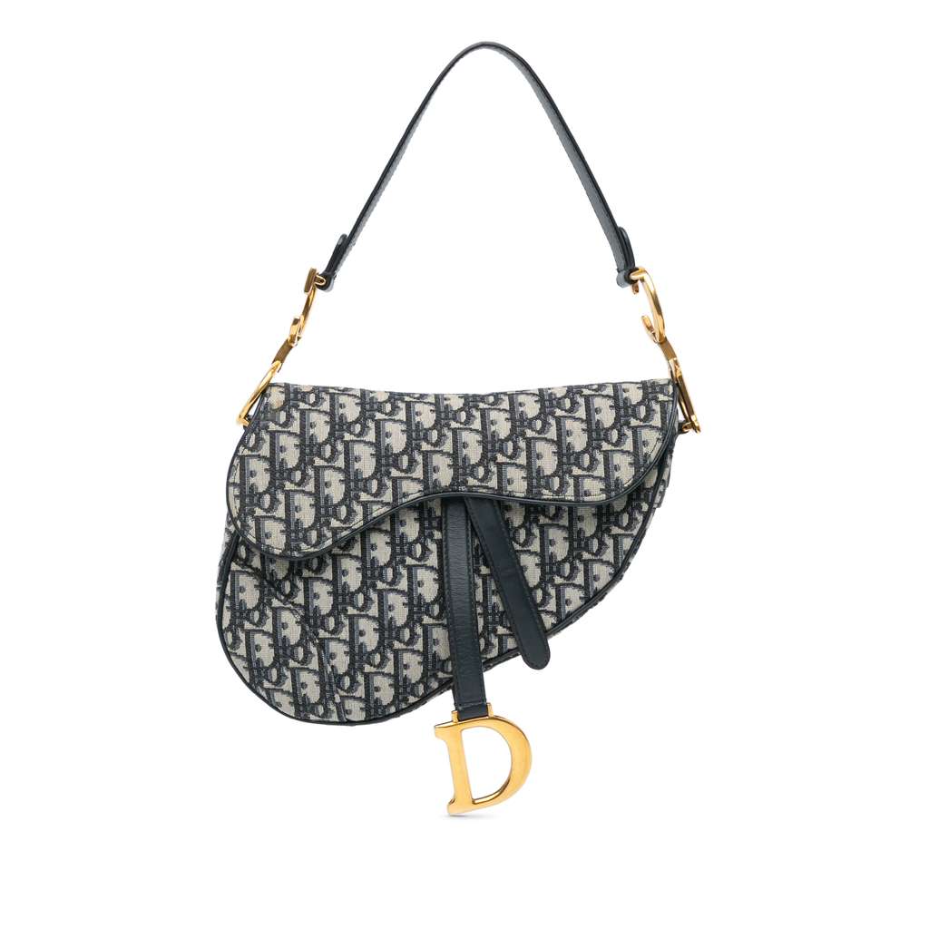Dior Mini Oblique Canvas Saddle Bag