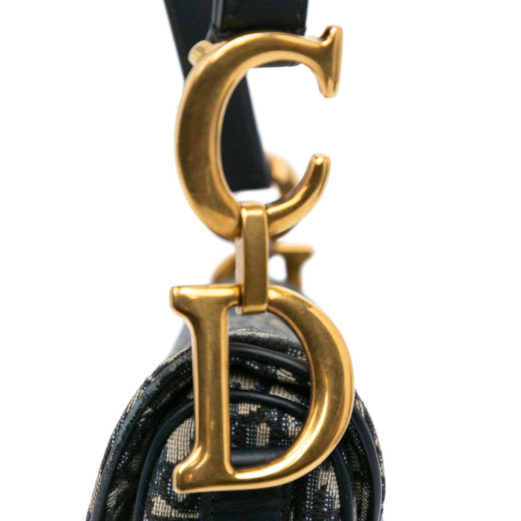 Dior Mini Oblique Canvas Saddle Bag - Detail 2