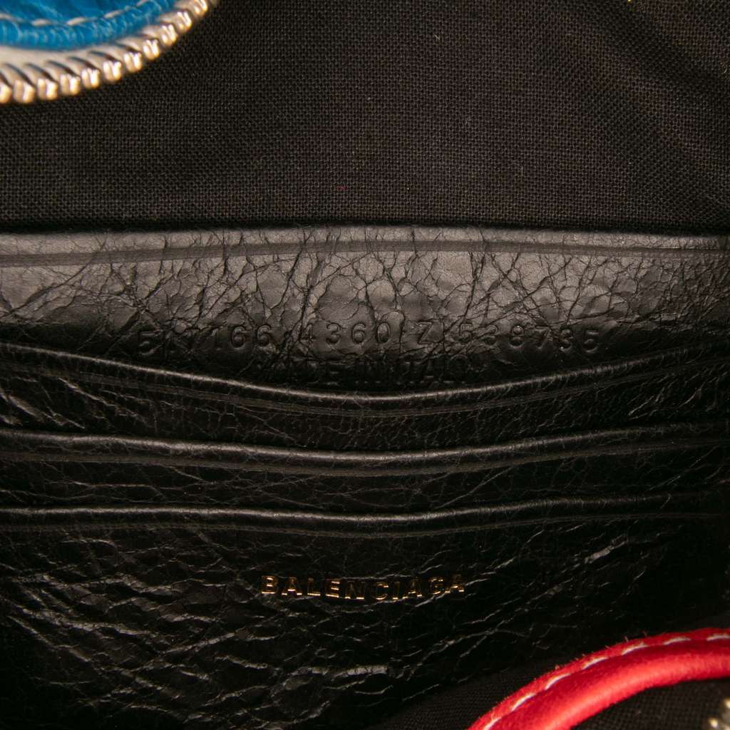 Balenciaga XXS Lambskin Fringe Bazar Shopper Satchel - Side view