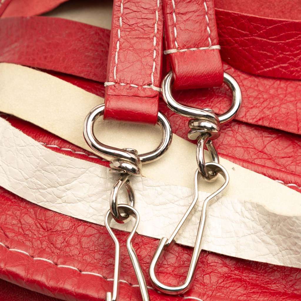 Balenciaga XXS Lambskin Fringe Bazar Shopper Satchel - Image 10