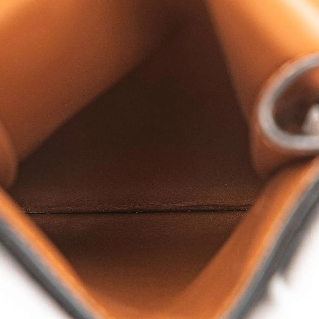 Celine Triomphe Coated Canvas Phone Pouch Flap Crossbody Brown Canvas Good - Model View