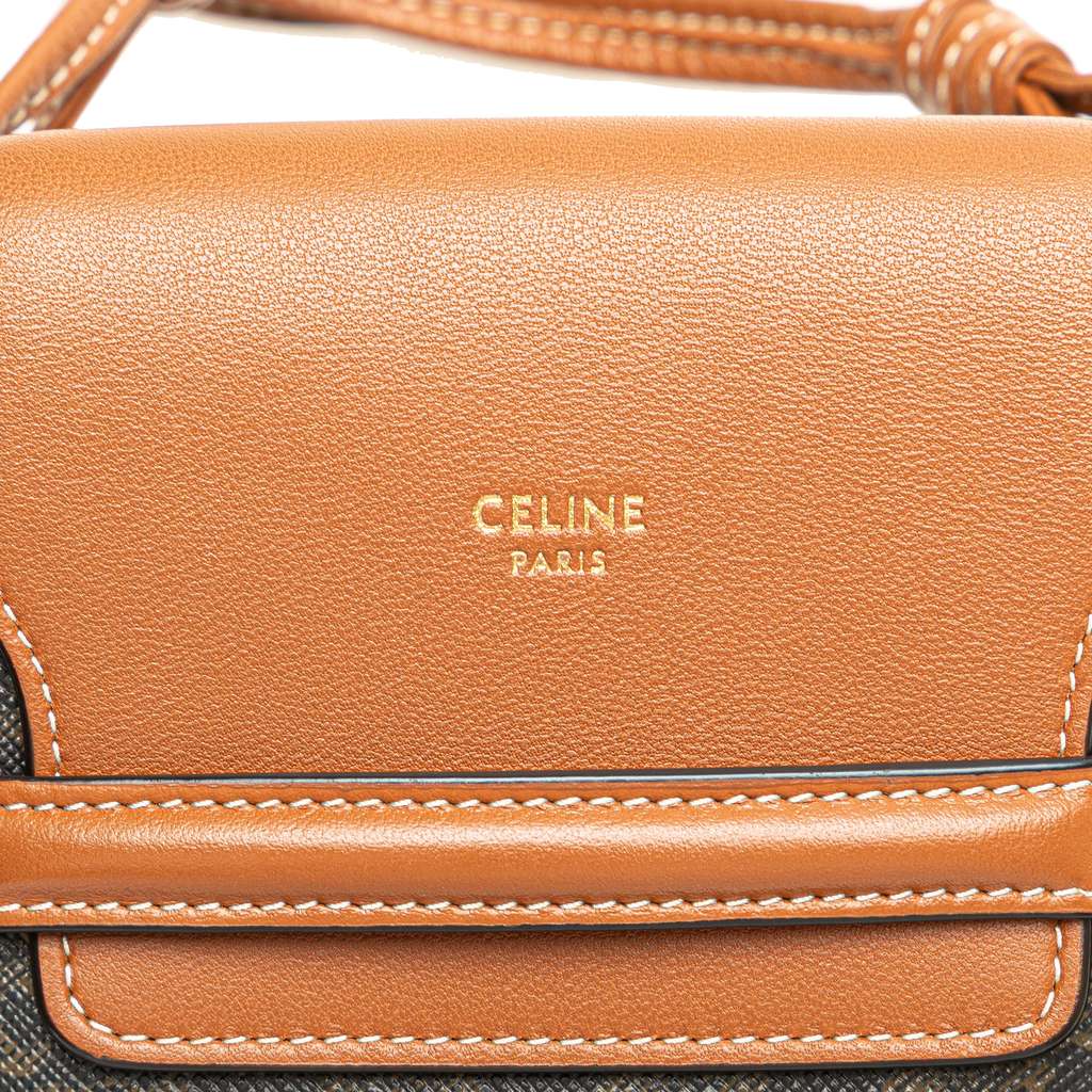 Celine Triomphe Coated Canvas Phone Pouch Flap Crossbody - Side view