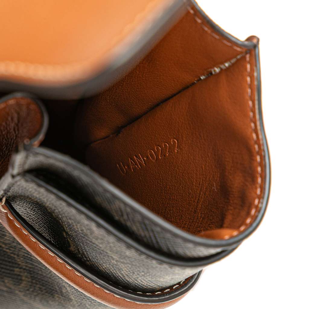 Celine Triomphe Coated Canvas Phone Pouch Flap Crossbody - Detail 1