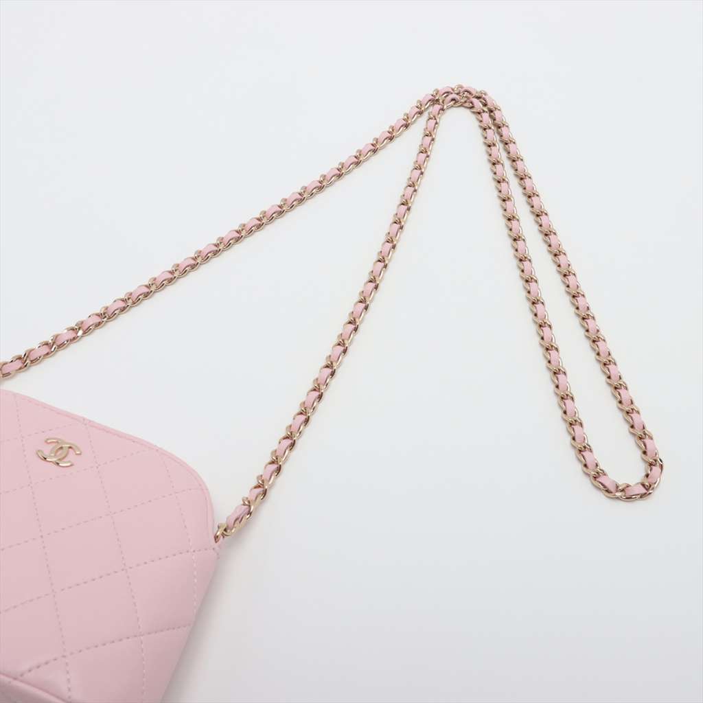 Chanel Mini CC Quilted Lambskin Dome Clutch with Chain - Image 10