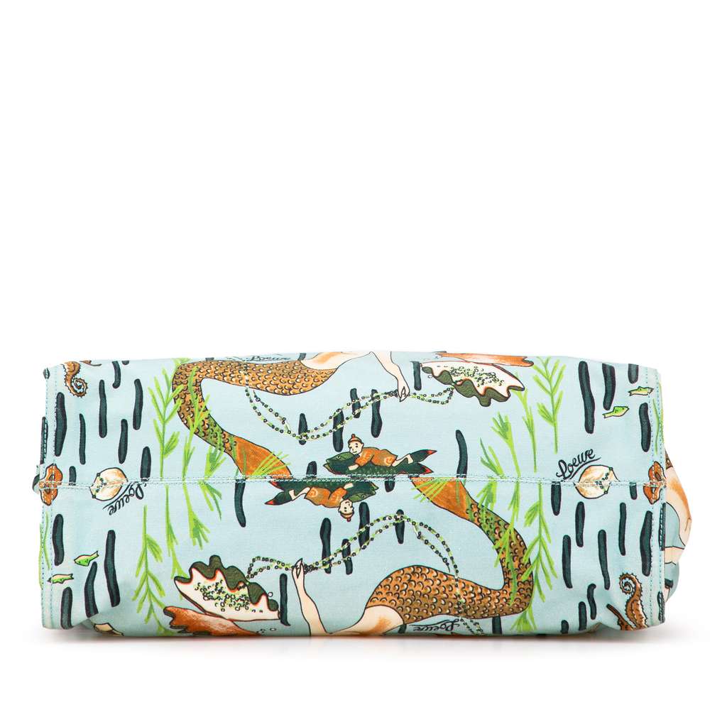 Loewe Paulas Ibiza Medium Canvas Mermaid Print Tote - Image 6