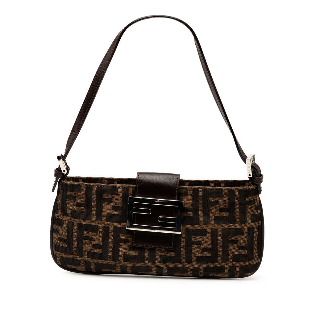 Fendi Zucca Canvas Shoulder Bag