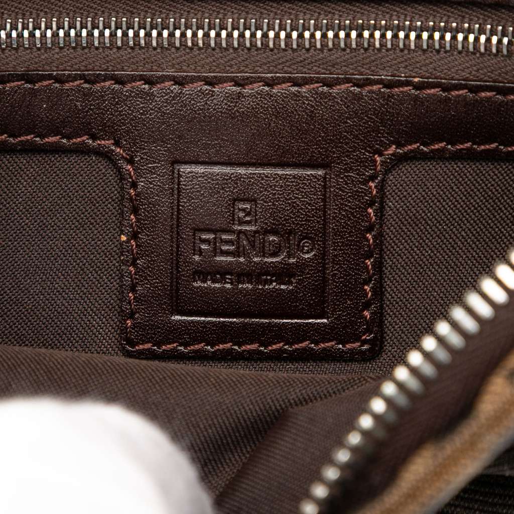 Fendi Zucca Canvas Shoulder Bag - Side view