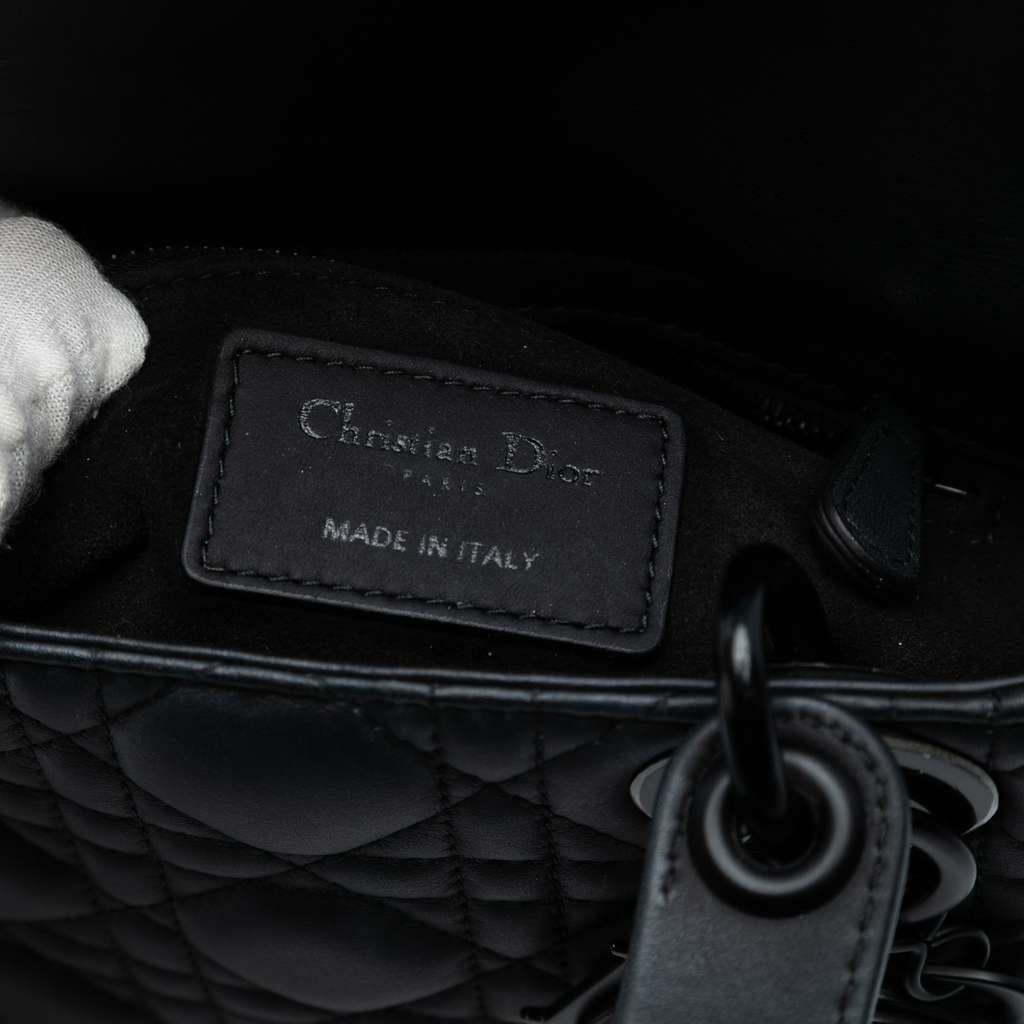 Dior Mini Ultra Matte Calfskin Cannage Lady Dior - Side view