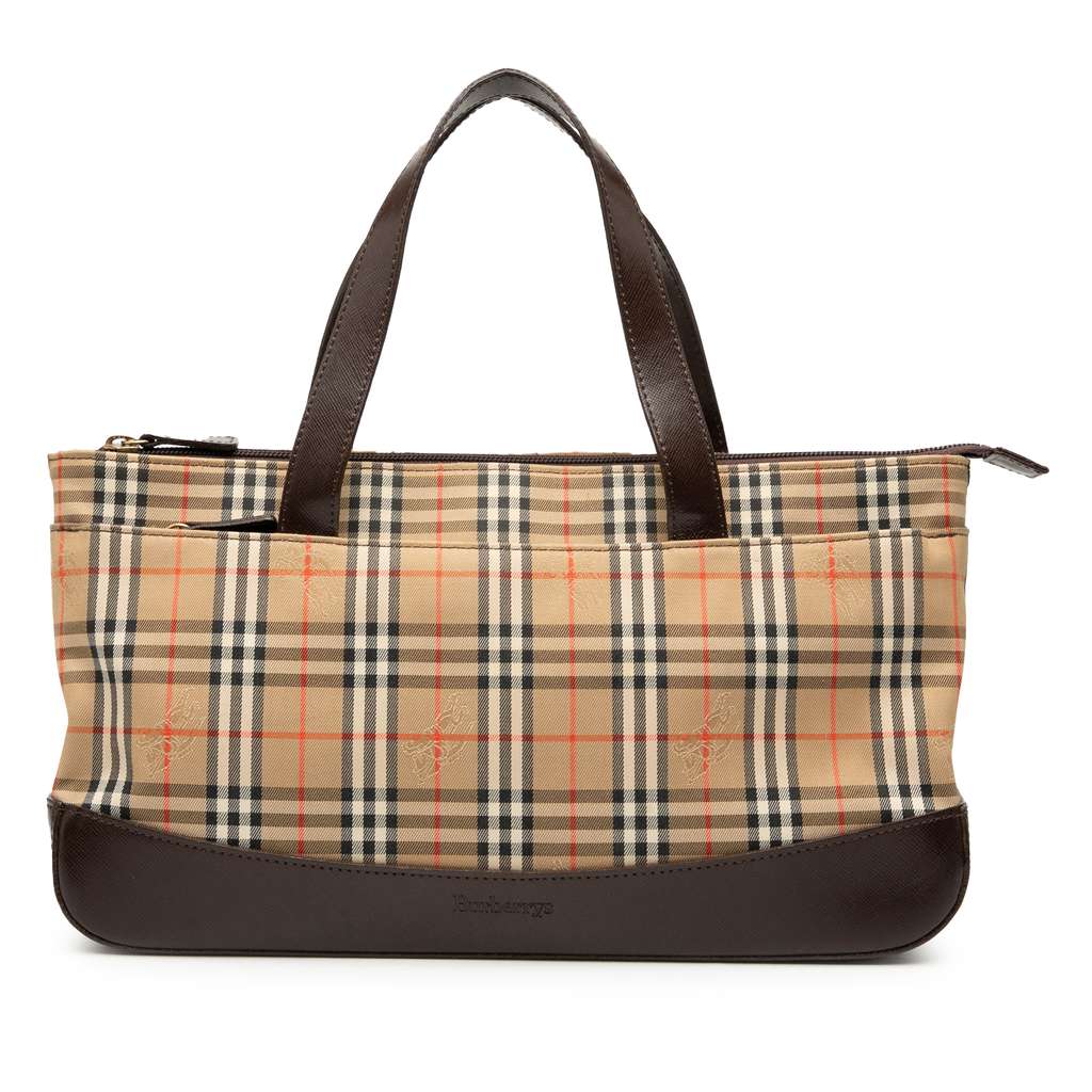 Burberry Haymarket Check Canvas Handbag
