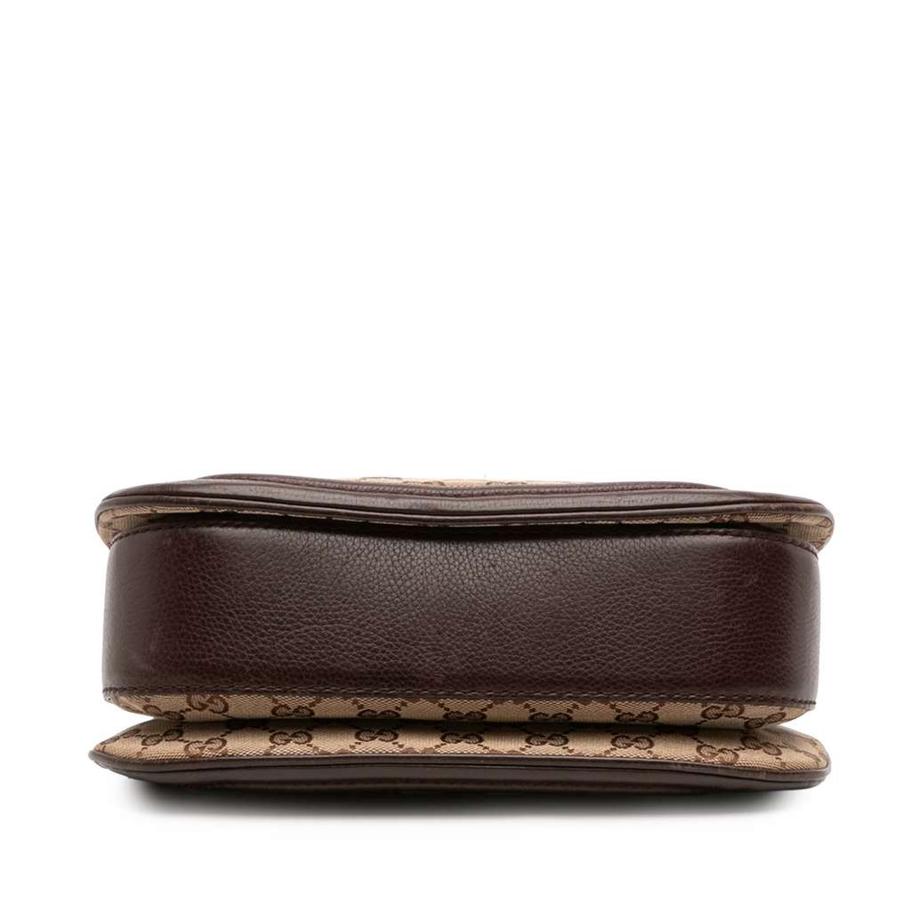 Gucci Medium GG Canvas Bamboo Top Handle Bag - Image 6