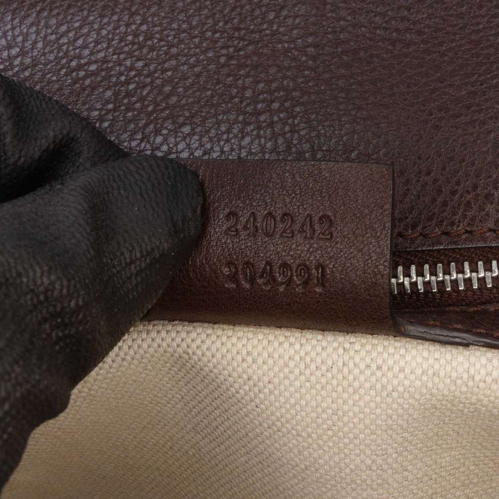 Gucci Medium GG Canvas Bamboo Top Handle Bag - Detail 1