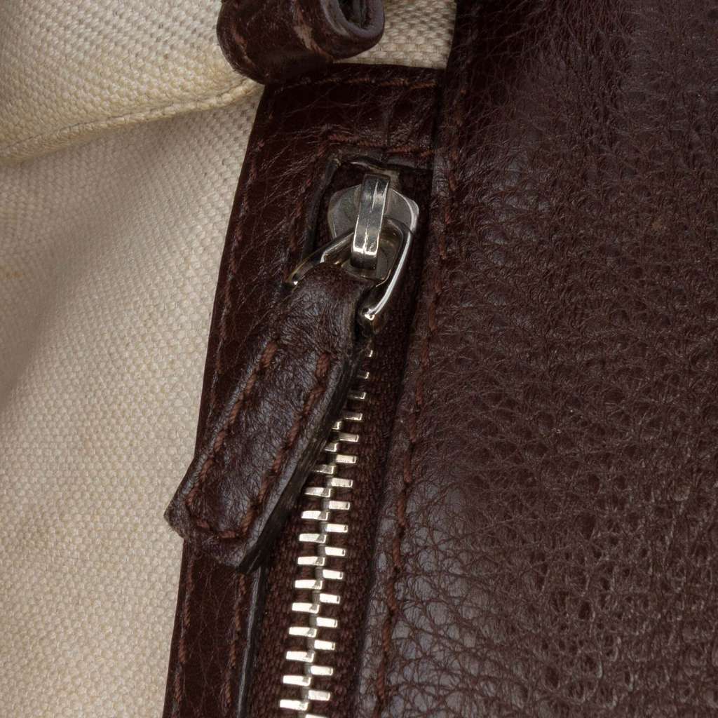 Gucci Medium GG Canvas Bamboo Top Handle Bag - Detail 2