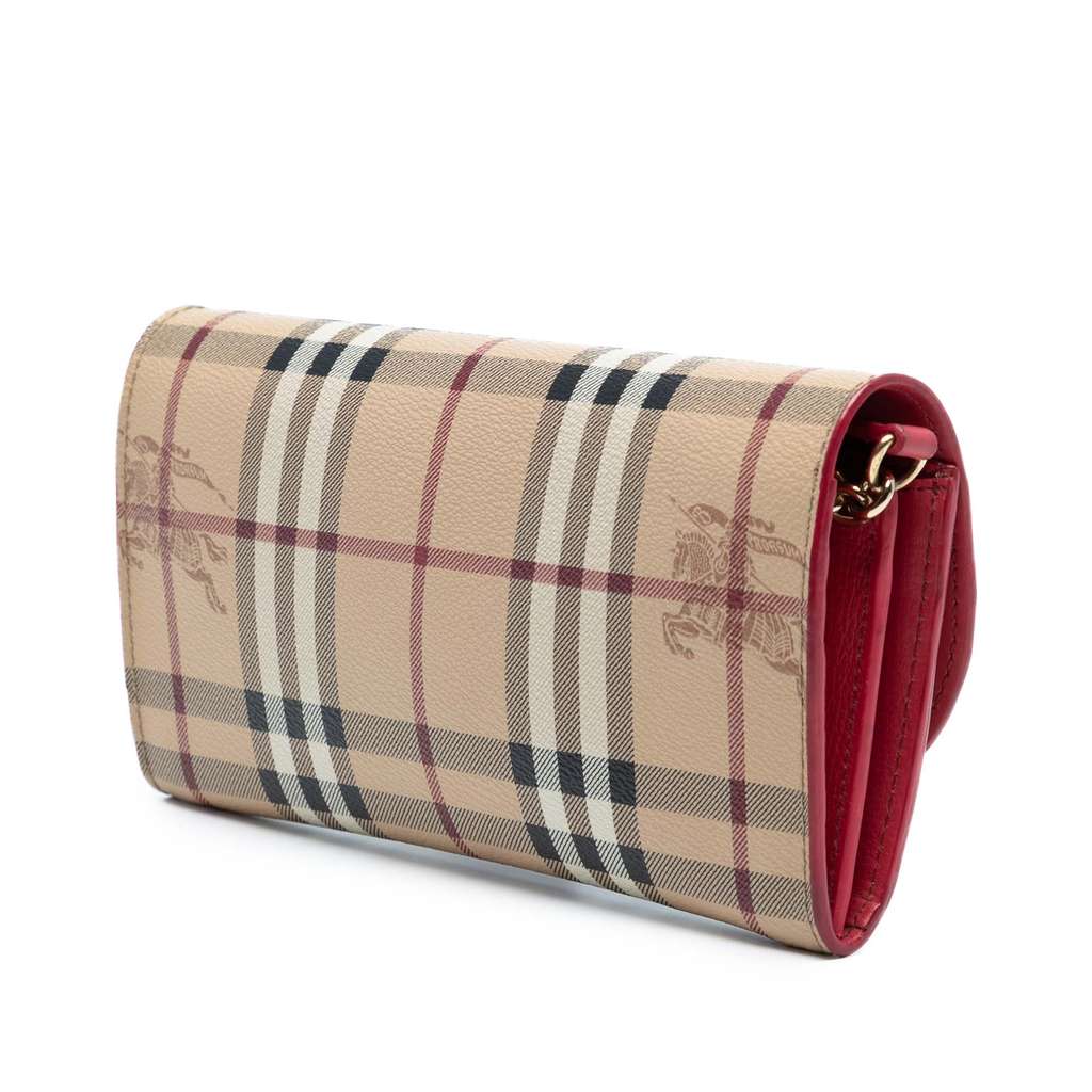 Burberry Haymarket Check Coated Canvas Henley Wallet on Chain - Back view