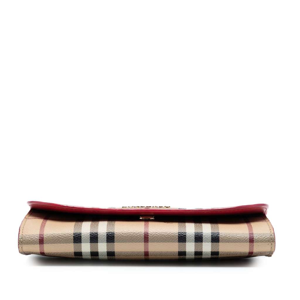 Burberry Haymarket Check Coated Canvas Henley Wallet on Chain - Image 6
