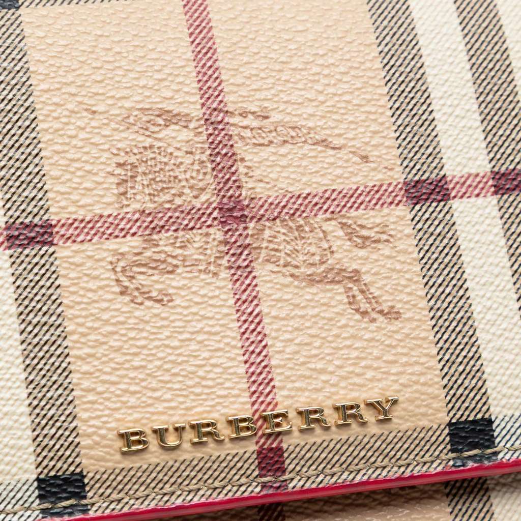 Burberry Haymarket Check Coated Canvas Henley Wallet on Chain - Side view