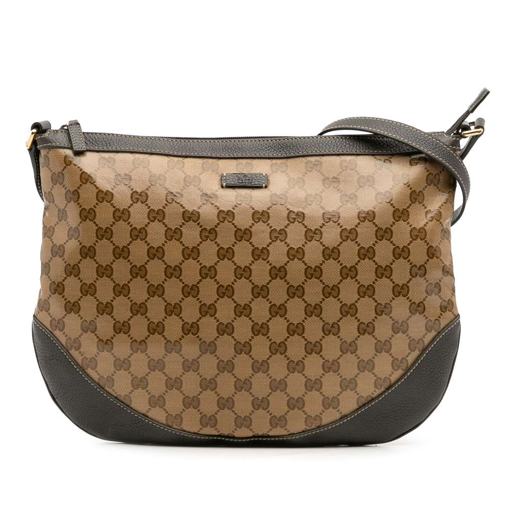 Gucci Large GG Crystal Half Moon Crossbody