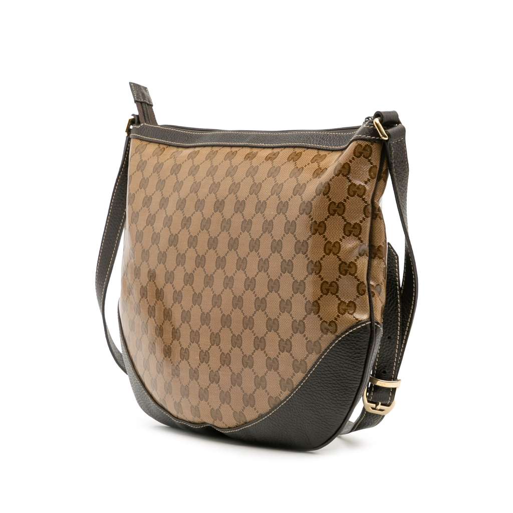 Gucci Large GG Crystal Half Moon Crossbody - Back view