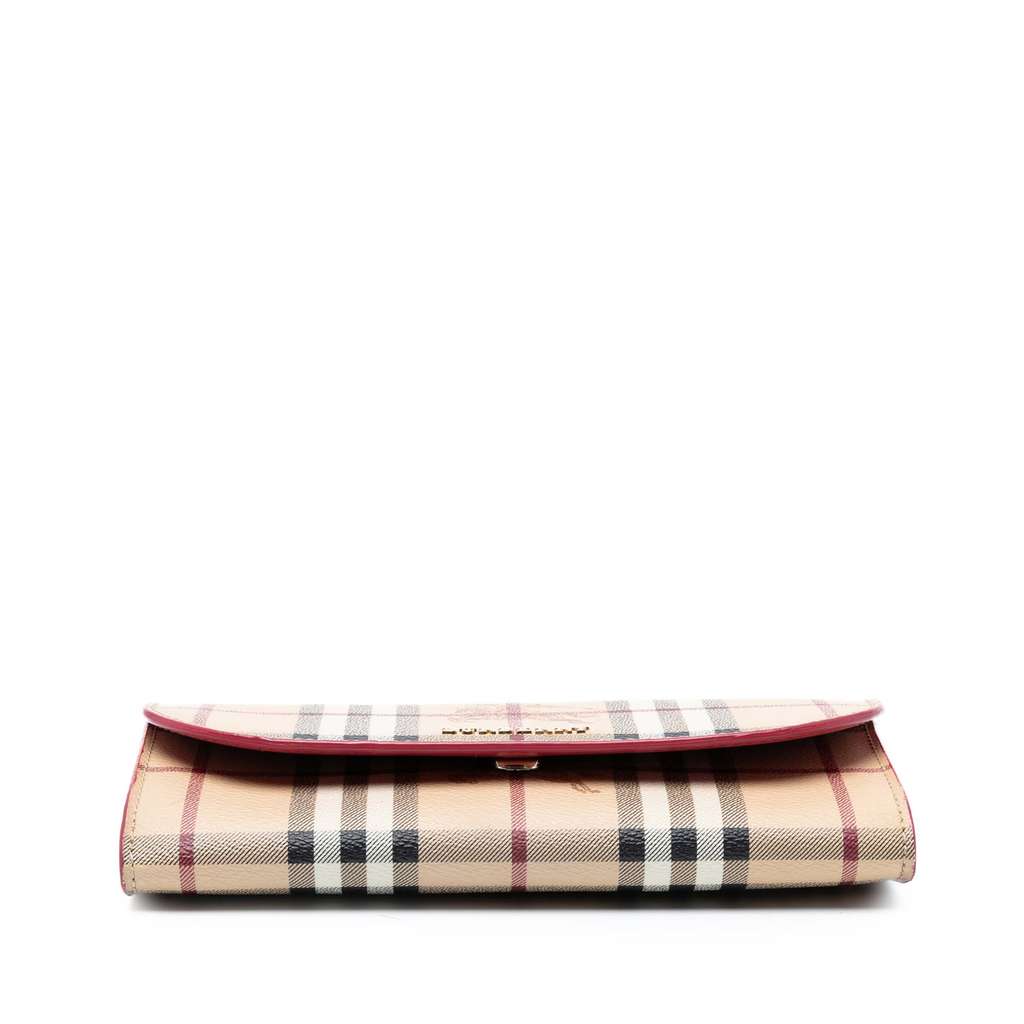 Burberry Haymarket Check Coated Canvas Henley Wallet on Chain - Image 6