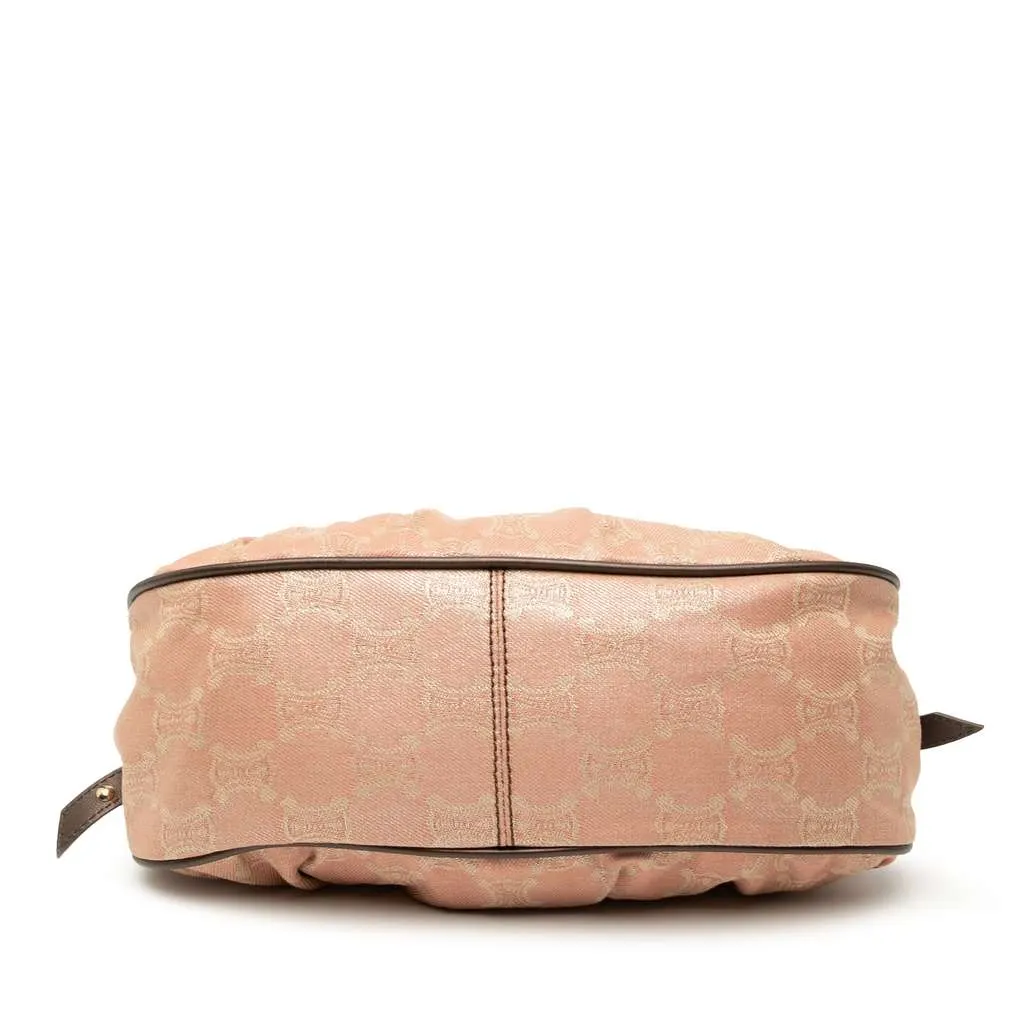 Celine Macadam Denim Pleated Shoulder Bag Pink Denim Good - Inside View
