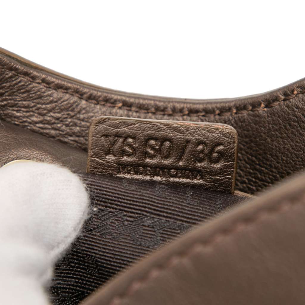 Celine Macadam Denim Pleated Shoulder Bag - Detail 1