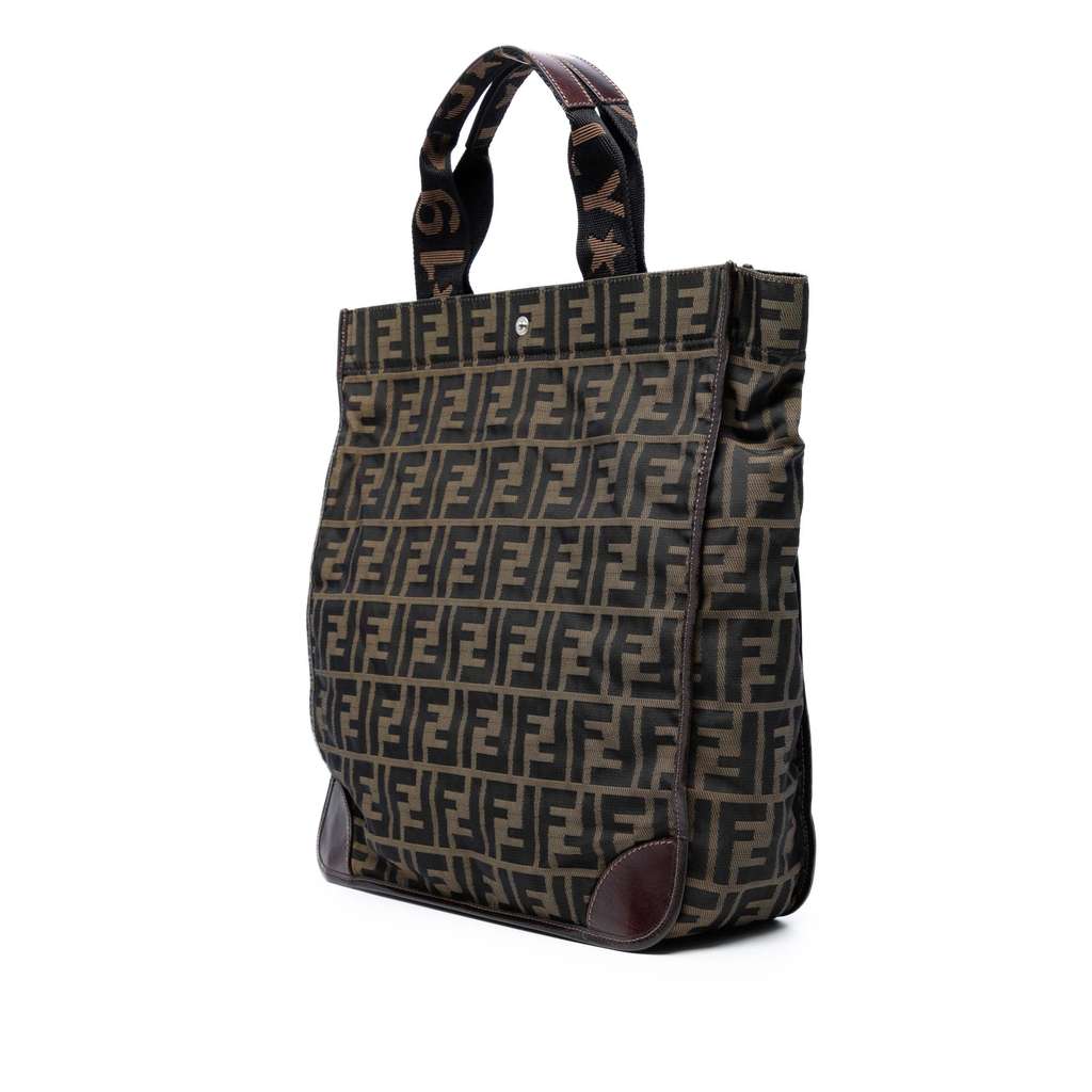 Fendi Zucca Canvas Shopping Tote - Back view