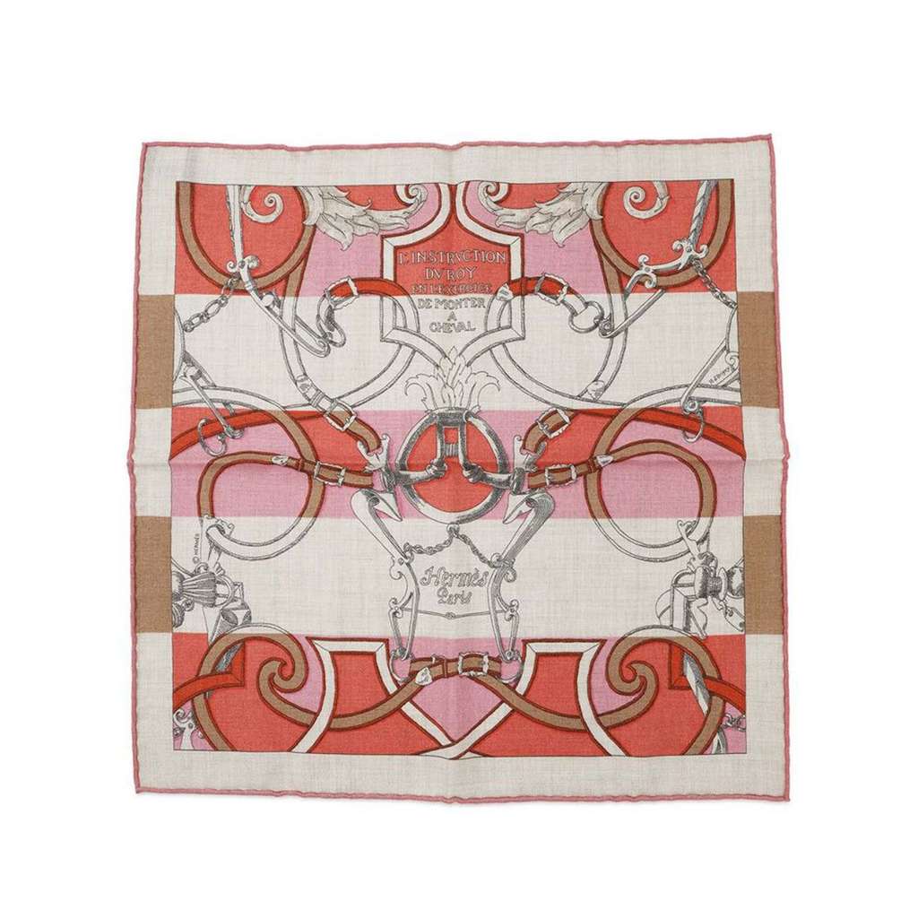 Hermès L Instrvction Dv Roy du Roy Bayadere Silk Scarf