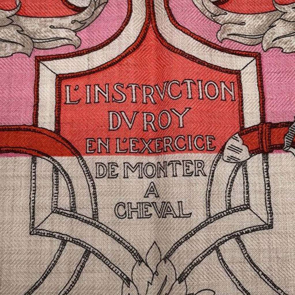 Hermès L Instrvction Dv Roy du Roy Bayadere Silk Scarf - Back view
