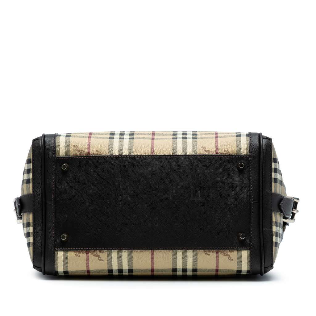 Burberry Haymarket Check Coated Canvas Top Handle Bag - Image 6