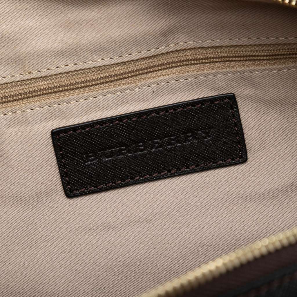 Burberry Haymarket Check Coated Canvas Top Handle Bag - Side view