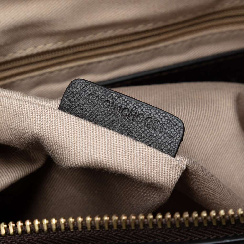 Burberry Haymarket Check Coated Canvas Top Handle Bag - Detail 1