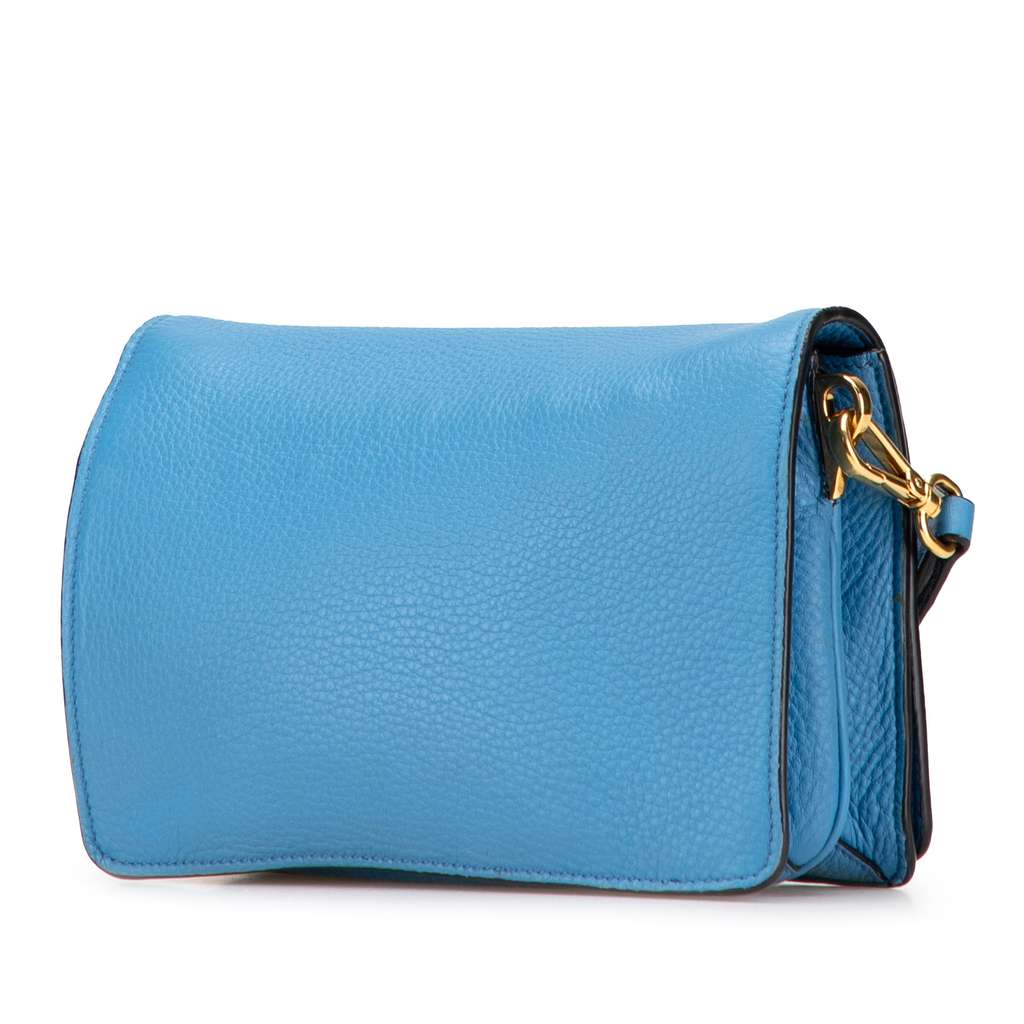 Prada Vitello Daino Flap Crossbody - Back view
