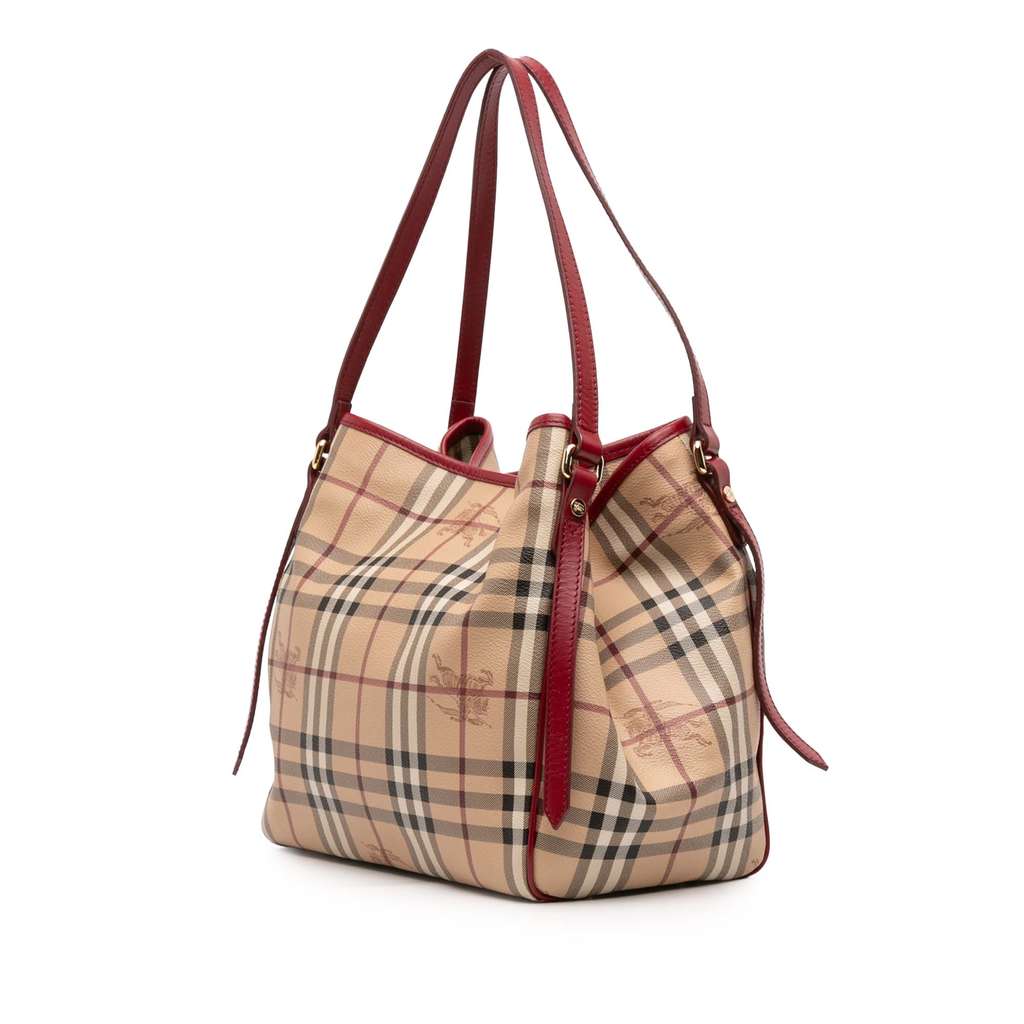 Burberry Small Haymarket Check Coated Canvas Canterbury Tote - Back view