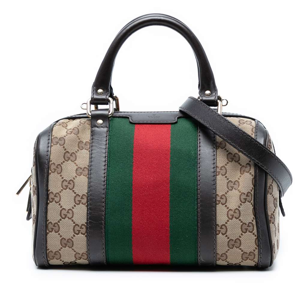 Gucci Small GG Canvas Web Joy Boston Bag