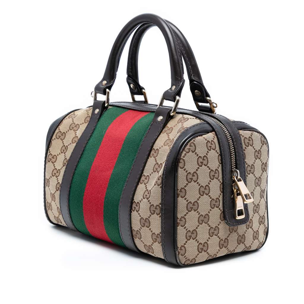Gucci Small GG Canvas Web Joy Boston Bag - Back view