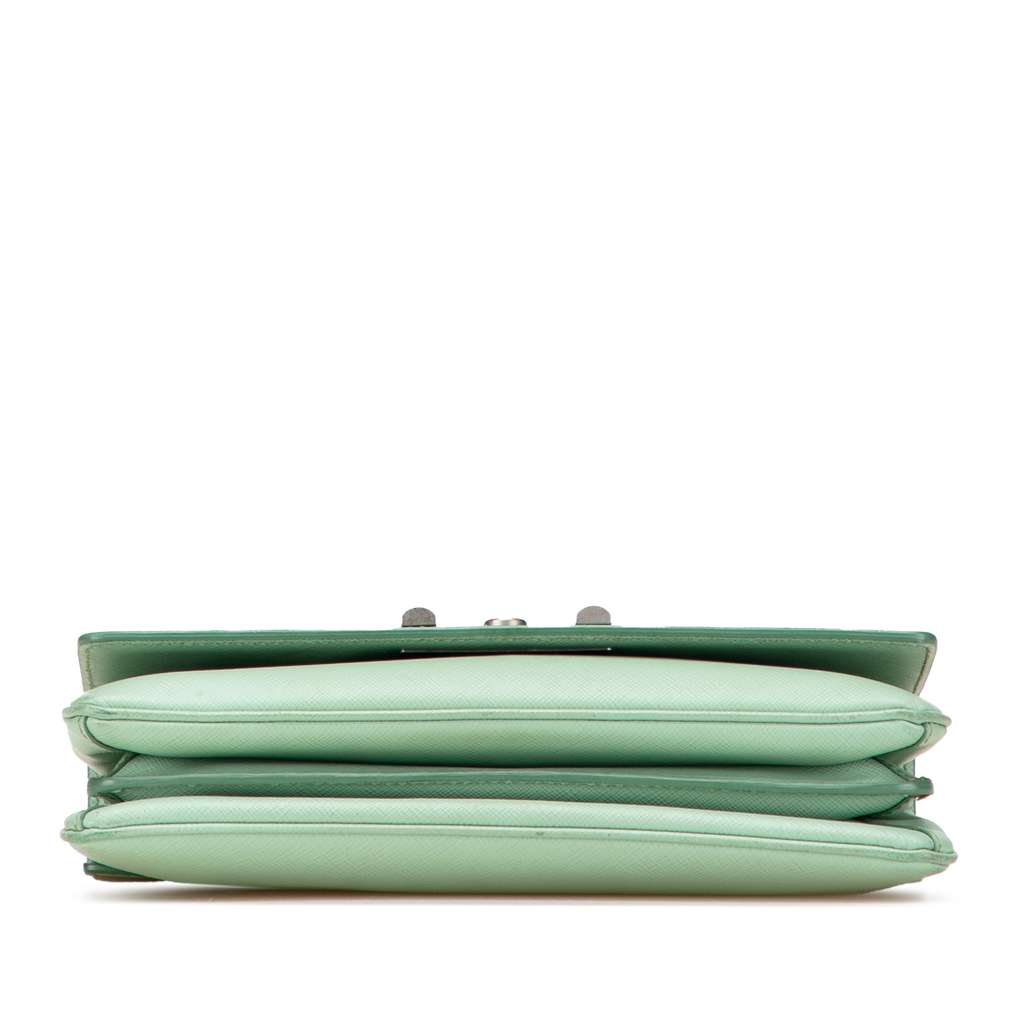 Prada Saffiano Lux Chain Lock Flap - Image 6