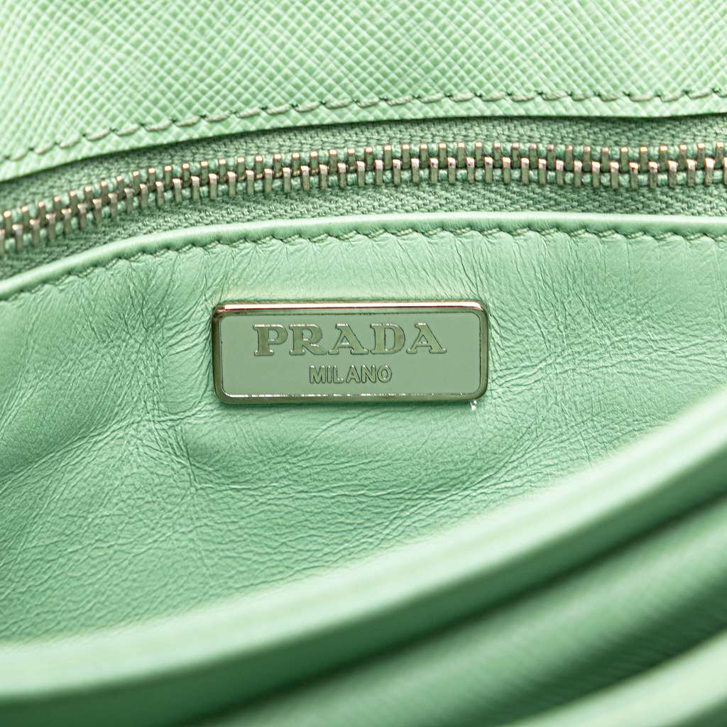 Prada Saffiano Lux Chain Lock Flap - Side view