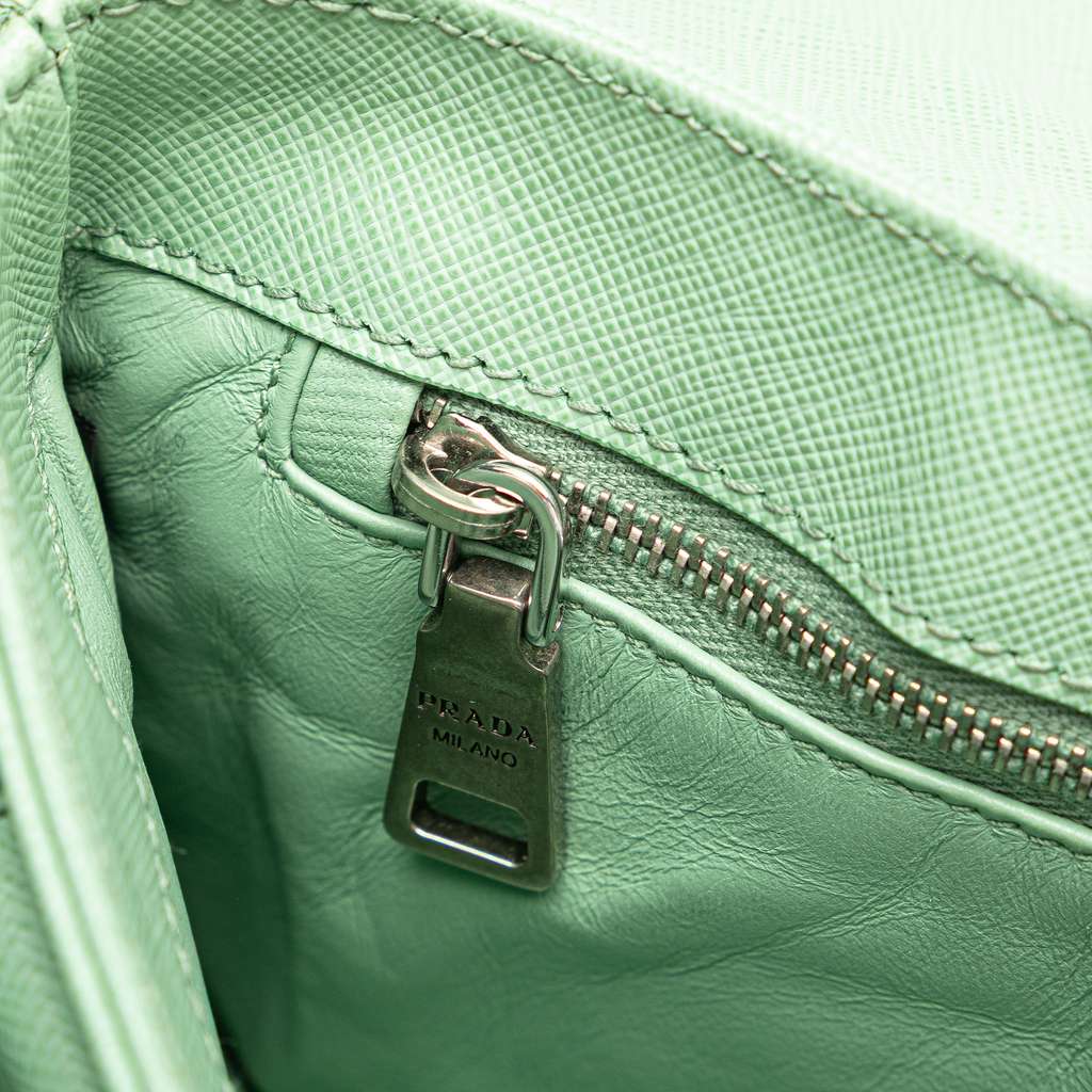 Prada Saffiano Lux Chain Lock Flap - Image 10
